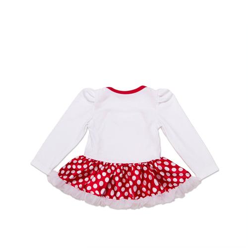 【春装新款婴儿衣服 0-2岁女宝宝红白圆点长袖哈衣裙两件套厂家直销】